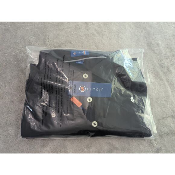 Stitch Golf Polo Performance Shirt Black Solid Pique Mens XL CME logo - Picture 11 of 11